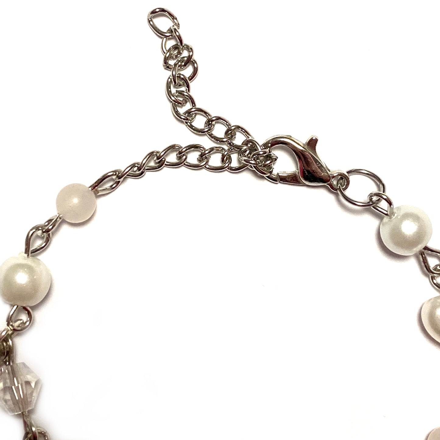 Bracelet with Rose quartz, Charms and Beads