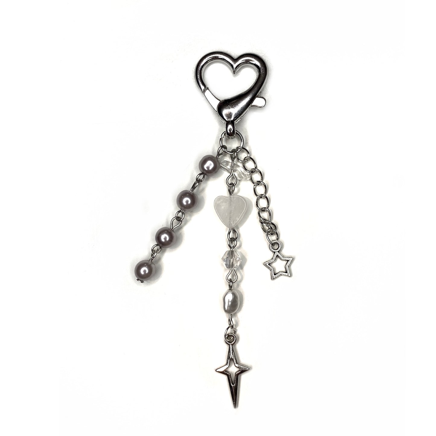 Keychain with strars and beads