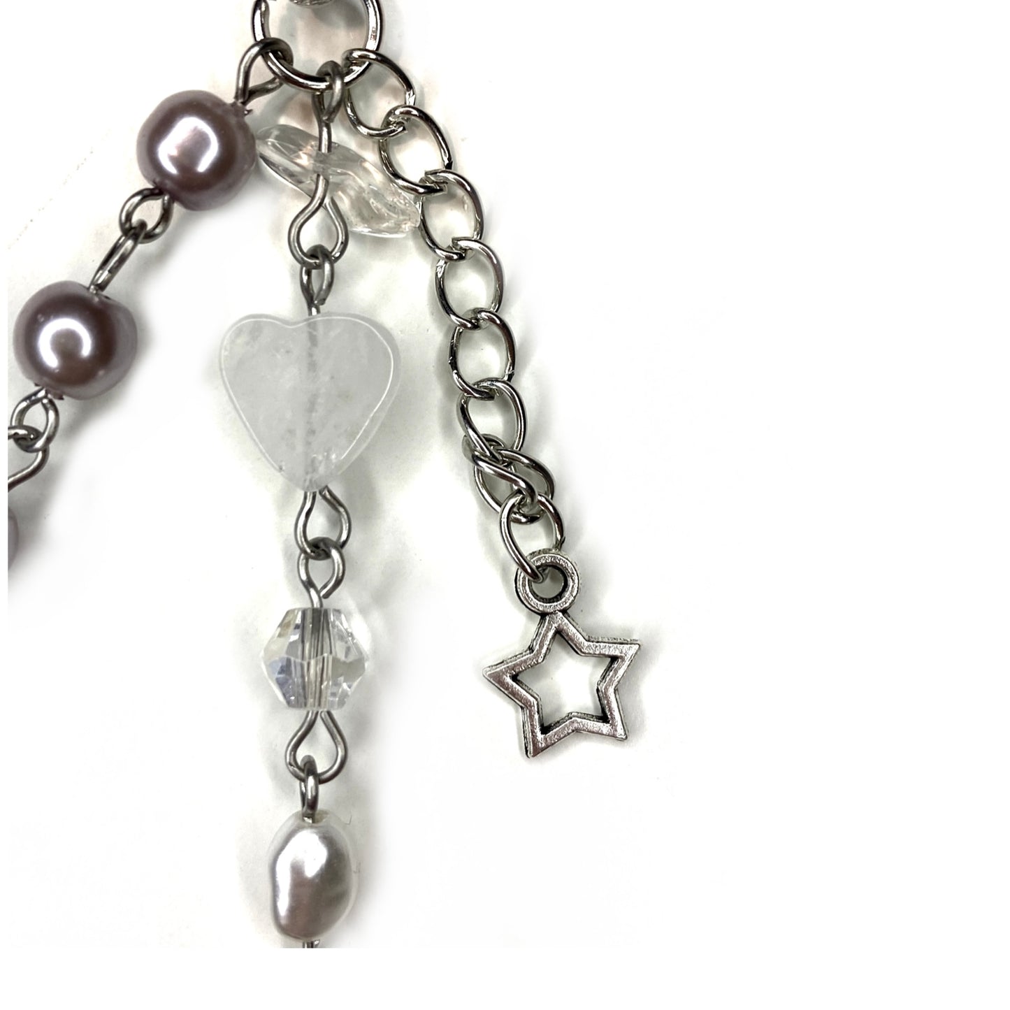 Keychain with strars and beads